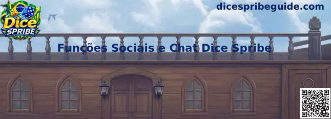 Interface das Funções Sociais e Chat Dice Spribe